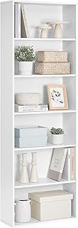 VASAGLE Bookcase, 6-Tier Bookshelf, Open Storage Shelf, Shelving Unit, 24 x 60 x 178.5 cm, for Living Room, Home Office, Dinning Room, Natural Beige LBC169L01