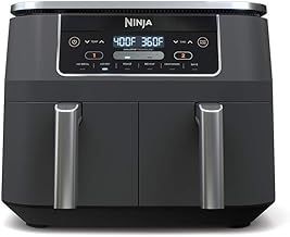 Ninja DZ201 Foodi 6-in-1 2-Basket Air Fryer with DualZone Technology, 8-Quart Capacity, and a Dark Grey Stainless Finish