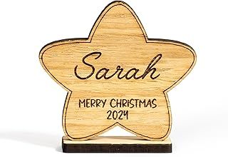 Star Place Names, Personalised Festive Freestanding Names, Christmas place names, Table setting name, Guest seating, Table place cards