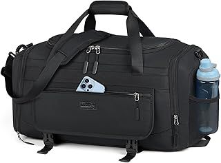 Sports Gym Bag with Shoes Compartment and Wet Pocket, 40L Travel Duffle Bag for Men and Women Water-Resistant Sports Holdall for Swimming