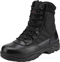 NORTIV 8 Men's Work Boots Side Zipper Mid Ankle Outdoor Motorcycle Combat Bootie