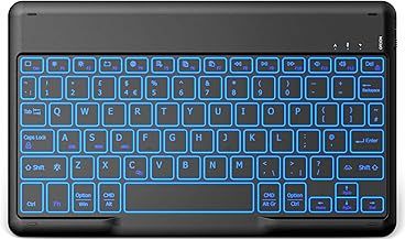 Bluetooth-Keyboard, Wireless Bluetooth Keyboard Compatible with Windows/Android/iOS with English Layout Tablets, backlight