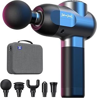 Bob and Brad C2 Massage Gun, Deep Tissue Percussion Massager Gun, Handheld Muscle Massager with 5 Speeds and 5 Heads, for Home Gym Office Workout Recovery Pain Soreness Relief, Great Gift