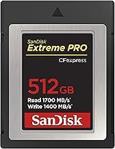 SanDisk Extreme PRO Cfexpress Card Type B, 512GB, Up To 1700MB/S, for RAW 4K Video
