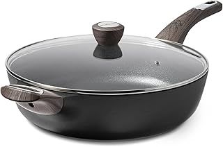 30cm Deep Nonstick Frying Pan,4.7L Saute Pan with Lid, Large Skillet, Nonstick Cookware, Induction Compatible, PFOA Free, for All Stove Tops