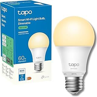 8.3W, Tapo Smart Bulb, Smart WiFi LED Light, E27, Works with Amazon Alexa(Echo and Echo Dot), Google Home, Dimmable Soft Warm White, No Hub Required (Tapo L510E) [Energy Class F]