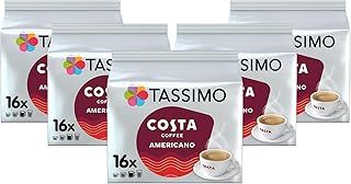 Tassimo Costa Americano Coffee Pods x16 (Pack of 5, Total 80 Drinks)