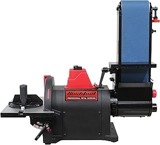 BUCKTOOL Professional 700W Bench Belt Sander for Metal, 100x914mm Belt and 200mm Disc Sander with 1HP Direct-Drive Motor, BD4802