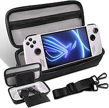 Miimall for ASUS ROG Ally X 2024/ROG Ally Case with Shoulder Strap, PU + EVA Hard Protective Travel Case Cover for ROG Ally X Anti-Scratch Shockproof, Asus Rog Ally Carrying Bag with Portable Handle