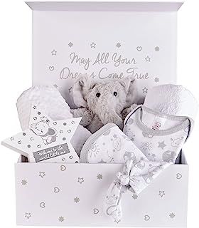 Baby Box Shop Baby Gift Set Unisex - 7 Baby Essentials for Newborn Baby Gifts in This Gender Neutral Baby Gifts Set - New Baby Hamper for Baby Shower Gifts, Baby Reveal Gifts, Gender Reveal Gifts Set