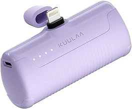 Small Portable iPhone Charger 4500mAh Plug-in Power Bank Mini Battery Bank for iPhone 14/13/13 Pro/12/12 Pro/11/XR/XS/X/8/7/6, Purple