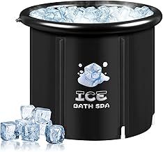 Ice Bath Tub with Lid - 80CM Portable Outdoor Cold Plunge Pool for Cold Water Therapy & Sports - Black