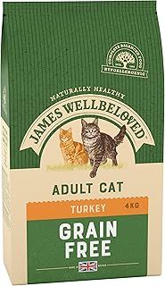 James Wellbeloved Adult Grain-Free Turkey 4 kg Bag, Hypoallergenic Dry Cat Food