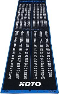 KOTO - Carpet Checkout 285 x 80 cm - Flooring Protector - Carpet - Dart Games - Foam Dart Mat for Beginners & Professionals - Professional Dart Carpet to Protect Floor & Darts - Steel & Soft Darts