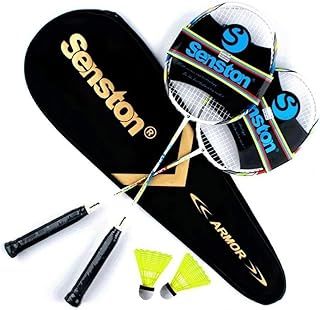 2 Pieces Badminton Set, lightweight 100% Graphite Shaft Badminton Racket, Various Sets Available, Including Premium Badminton Bag, 2 Badminton shuttlecock