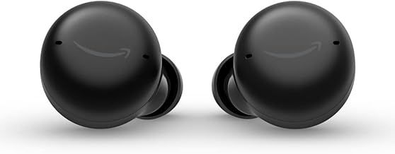 Echo Buds (Newest gen) | Wireless earbuds with Alexa, Bluetooth in-ear headphones with active noise cancelling, built-in microphone, IPX4 water resistant | Wireless charging case | Black