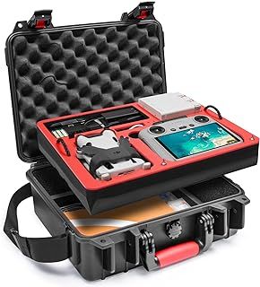 SYMIK P330-MMDL Mini 4 Pro Dual Layer Waterproof Hard Carrying Case for DJI Mini 4 Pro/Fly More Combo, Fits DJI RC2 /RC-N2 Remote, Tablet Holder, Landing Pad, Accessories