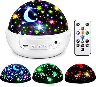 Sensory Lights,93 Lighting Mode Star Projector,Dimmable+Timer Baby Night Light Kids Night Light Projector for Bedroom,360° Rotate Baby Sensory Toys for Babies,Remote Baby Girl Gifts Newborn Toys Gift