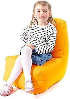 Kids Bean Bag Chair Gaming Chair Beanbag Indoor & Outdoor Garden Big Arm Chair (Orange)