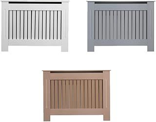 AVD Designs Small Medium Large MDF White Grey Unfinished Vertical Slats Radiator Cover (Large Grey)