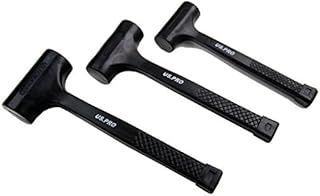 US PRO 3pc Rubberised Dead Blow Hammer Mallet Set 1lb 2lb 3lb Shot filled reduce bounce B1664
