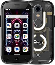 Jelly Star Mini Smartphone, 3 Inch the World's Smallest Tiny Cell Phone 4G Android 13 Transparent Design LED Light NFC OTG, Black (NO Charger)