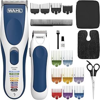 Colour Pro Cordless Combi Haircutting Kit, Hair Clipper & Trimmer for Full Haircuts, Rechargeable, Long Life Hair Clipper & Battery Powered Trimmer, Colour Coded for Easy Clipping, Full Haircuts