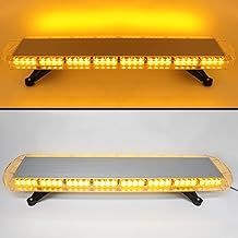 38'' 72 LED Rooftop Emergency Strobe Light Bar, Traffic Advisor Warning Lightbar 15 Flashing Mode IP65 Waterproof Heavy-duty Bolt Mount for Vehicle Security Snowplow Truck (Amber)