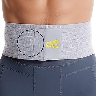 Umbilical Hernia Belt for Men and Women - Abdominal Support Binder with Compression Pad - Navel Ventral Epigastric Incisional and Belly Button Hernias Surgery Prevention Aid