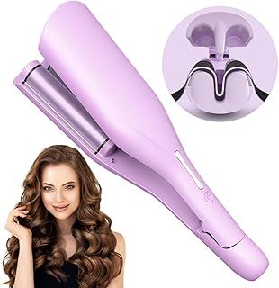 ADDLIVE Big Wave Hair Curler, 36mm French Wave Curling Iron, Five Adjustable Temperature, V Shaped 140°C-220°C, for All Hair Types