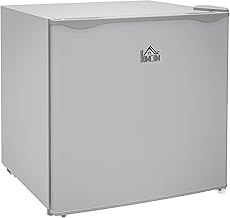 HOMCOM Tabletop Mini Freezer with 35 Litre Capacity, Small Freezer with Reversible Door, Adjustable Temperature and Removable Wire Shelf for Bedrooms, Home Office, Grey