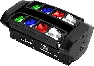 UKing Disco Lights 8 LED RGBW, Moving Head Light Stage Effect with Sound Activated and DMX 512, Party Lights for Disco Outdoor Club Bar