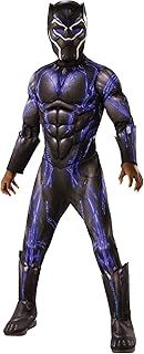 Rubies Official Avengers Black Panther Battle Suit, Deluxe Child Costume - Medium, Age 5-7, Height 132 cm, Multicolour Halloween