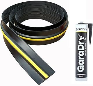 15mm High Garage Door Threshold Seal Kit 2.52m Length | Flexible PVC | Complete Kit Includes Adhesive | GaraDry