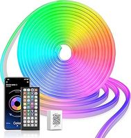 5M Neon Rope Lights, Waterproof Flexible LED Light Strip with Remote and APP Control, RGB Lighting Strip for Indoors and Outdoors, Bedroom Room Home Decor