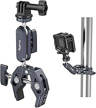 SMALLRIG Camera Mount Clamp, Ballhead Magic Arm with Clamp and Adapter for Gopro, Camera Monitor Mount with 1/4"-20, 3/8"-16 Threaded Holes, Super Clamp for Gopro/DSLR Camera/Stabilizer - 3757B