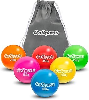 GoSports Plyometric Weighted Balls for Baseball & Softball Training 6 Pack - Variable Weight Balls to Improve Power and Mechanics, Choose Your Set