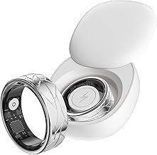 Smart Ring Fitness Tracker for Men Women Fitness Ring Pedometer Heart Rate Blood Oxygen Sleep Monitor Activity Trackers for Sports Time, Distance, Calories Compatible with Android iOS, Silver