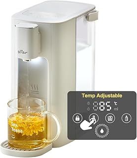 Bear 3L Hot Water Dispenser,6 Temperature Presets,2050W Fast Boil,5 water volume choices with LED Night Light and Cleaning Program，Energy-Efficient,Digital Touch screen,Cream-White