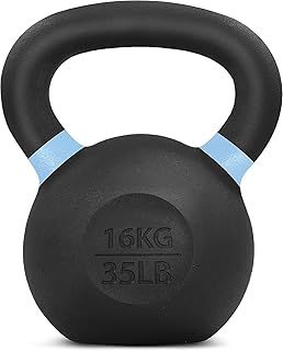 Yes4All 4-32kg Powder Coated Kettlebells Cast Iron, Kettlebell Weight Sets for Home Gym Fitness & Weight Training
