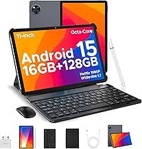 DOOGEE U11 2025 Newest 11'' Android 15 Tablet, 16GB+128GB/2TB TF Octa-Core, 90Hz Display, 8580mAh, Netflix 1080P, Bluetooth 5.0+5G WiFi, With Pen, Keyboard, Mouse & Case - Gray