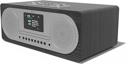 Clockwood DAB/DAB+ FM Radio Stereo Hi-Fi Speaker System with Bluetooth, CD Player, MP3 Playback, Colour Display, USB Charger, Equalizer & Remote Control (Black)