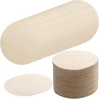 600 PCS Unbleached Coffee Filters Papers Compatible with Aeropress, 64mm/2.5" Natural Replacement Round Coffee Filters Papers Filters Brown Paper Filter Compatible with Espresso Coffee Makers