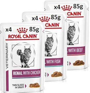 Royal Canin Veterinary Feline Renal Premium Mix - 12 x 85g With Tuna, Chicken, Beef Cat Food by ResqueT - All in One Random Box