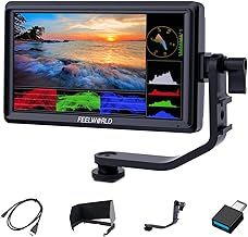 FEELWORLD FW568 V3 6 inch DSLR Camera Field Monitor Peaking Focus Assist Small Full HD 1920x1080 IPS 4K HDMI 8.4 V DC Input Output Include Tilt Arm