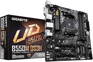Gigabyte B550M DS3H Motherboard - Supports AMD Ryzen 5000 Series AM4 CPUs, 5+3 Phases Pure Digital VRM, up to 4733MHz DDR4 (OC), 2xPCIe 3.0 M.2, GbE LAN, USB 3.2 Gen1