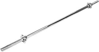 KOMODO 4ft Spinlock Barbell 48" Weightlifting 1 Inch Standard Plates Bar 4 Foot Steel Weight Lifting Bars with Spin Locks