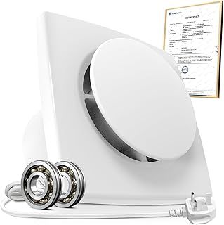 Extractor Fan Bathroom 100mm / 4 inch, Upgraded Silent Powerful and Energy-Efficient Ventilation Fan for Bathroom Shower Toilet Attic, IPX4 Exhaust Fan Easy to install on Wall Window Ceiling