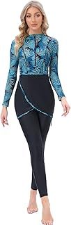 seafanny Womens' 3 Pieces Muslim Swimwear Full Cover Hijab Burkini Modest Swimsuit
