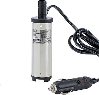 KATSU Tools 12V 38mm Diesel Fuel Oil Transfer Pump, 60W, 33 L/min, Aluminum Alloy Submersible Water Transfer Pump, Removable Filter, for Car Truck Speed Boat Caravan
